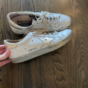 White and Silver authentic Golden Goose